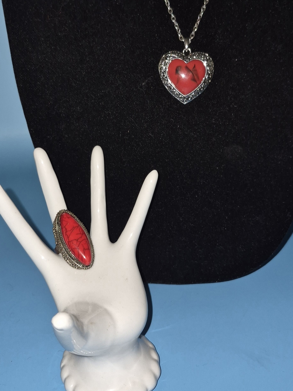 Heart Ring And Pendant Set - Picture 2 of 9